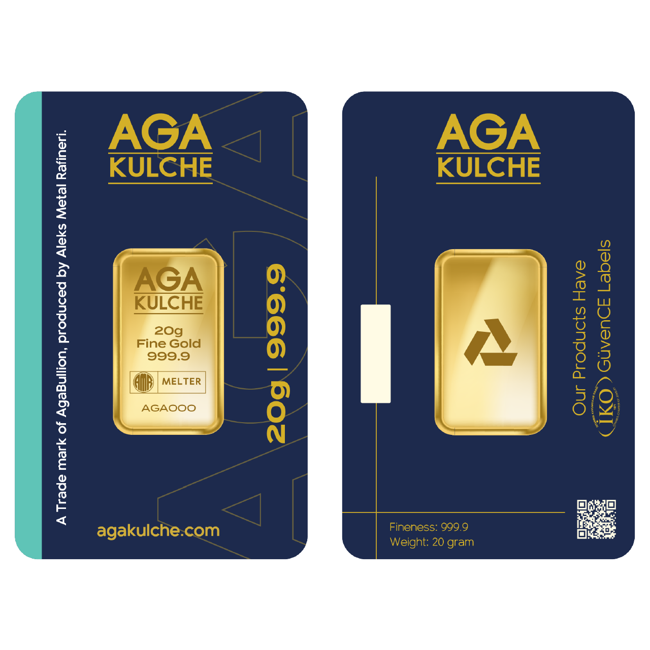 AgaKulche 20g Gold 999.9 Minted Bar