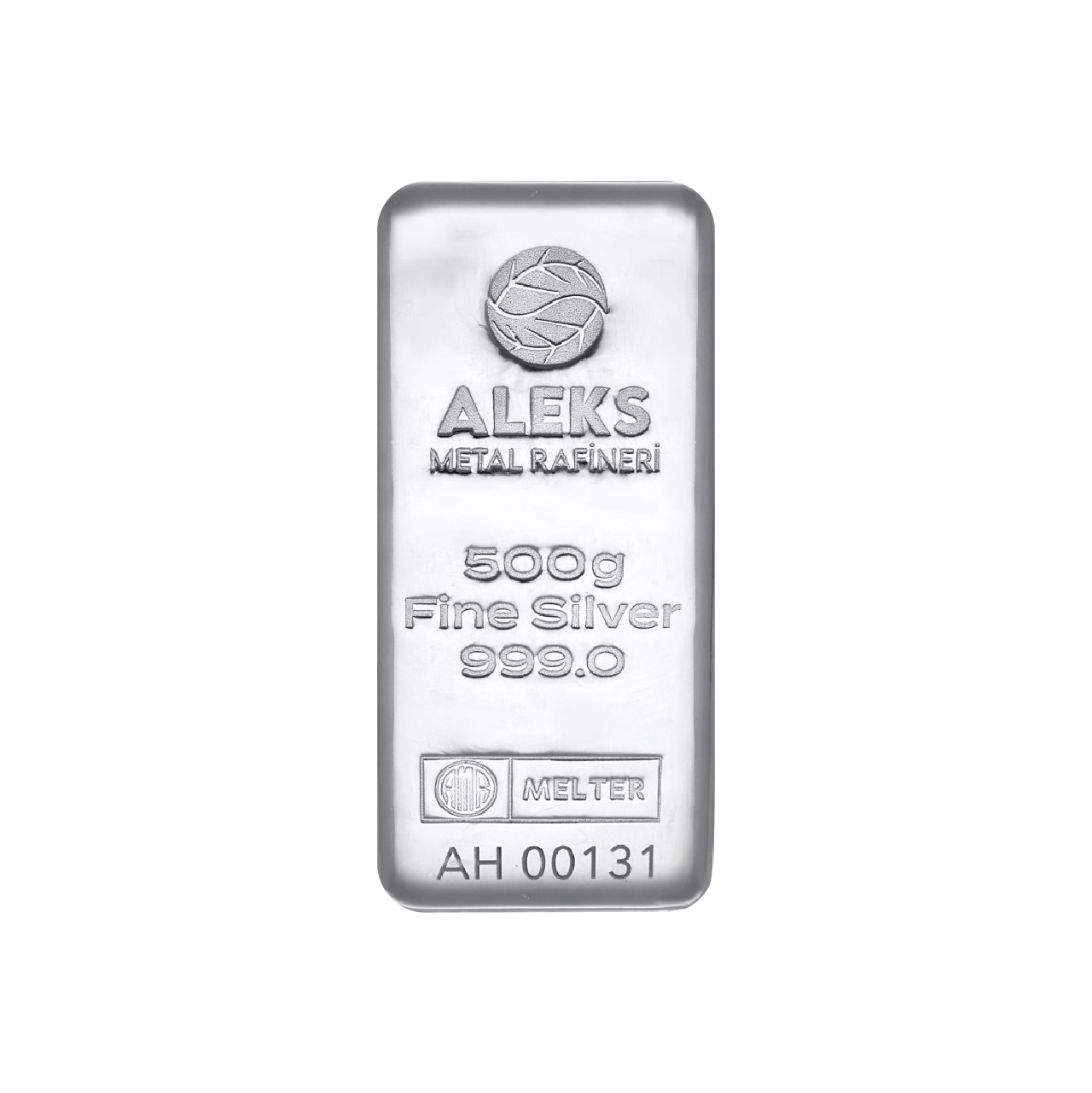 Aleks Metal Refinery 500 Gram Silver 999 Cast Bar