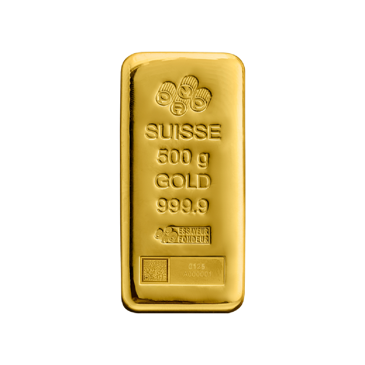 PAMP 500 Gram Gold 9999 Cast Bar