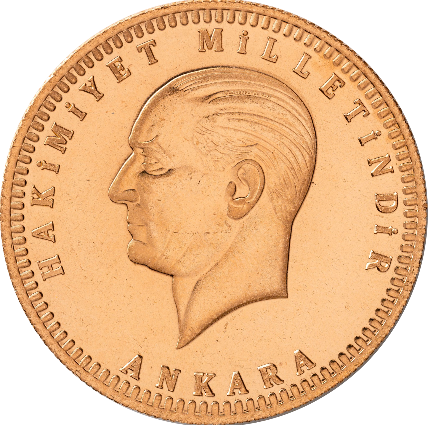 The Turkish State Mint 22 Karat 5 Ata Gold Coin (36.08g)