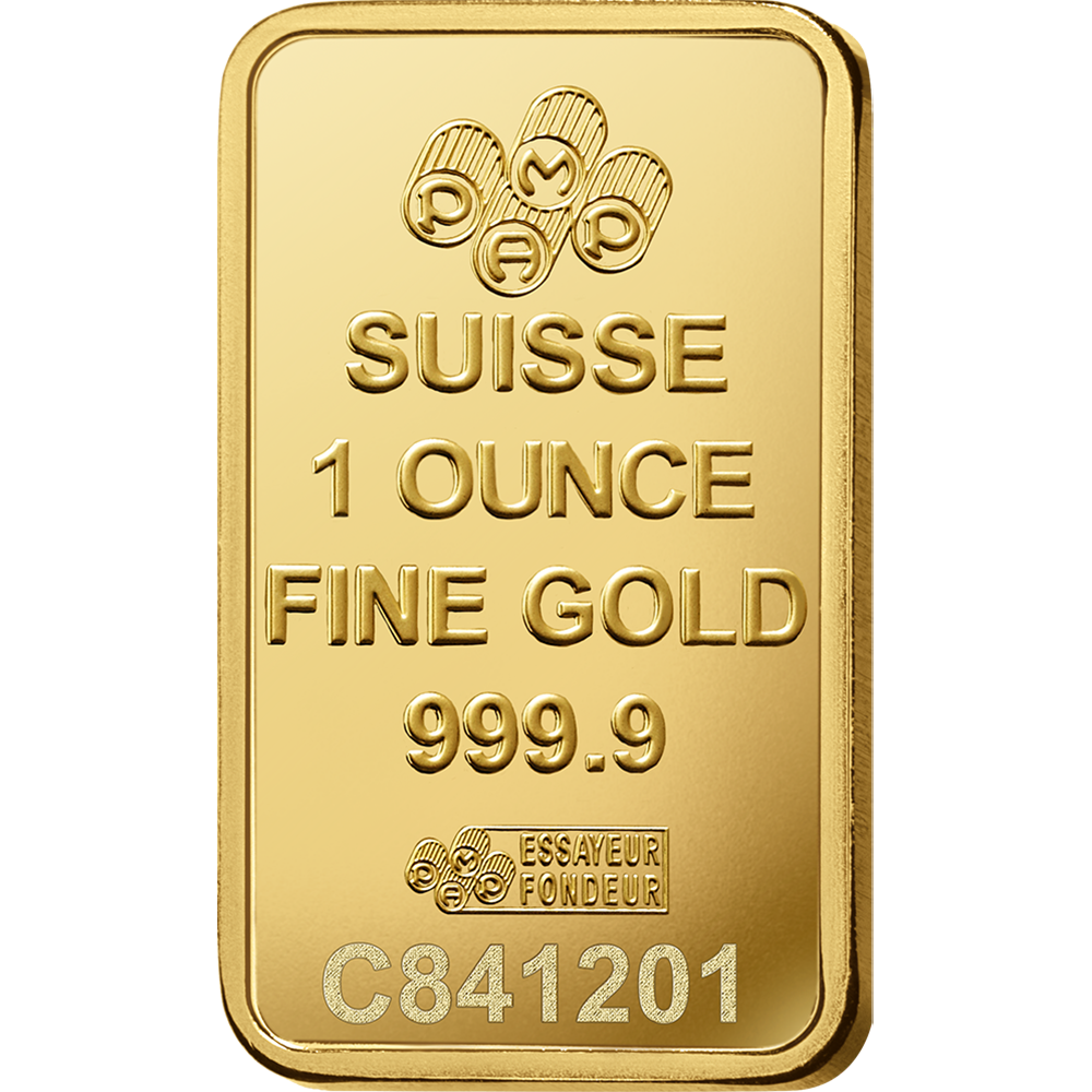 PAMP 1 Ounce Gold 9999 Fortuna Minted Bar
