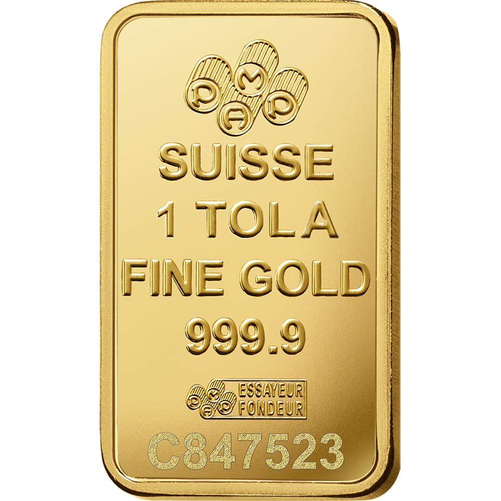 PAMP 1 Tola Gold 9999 Fortuna Minted Bar