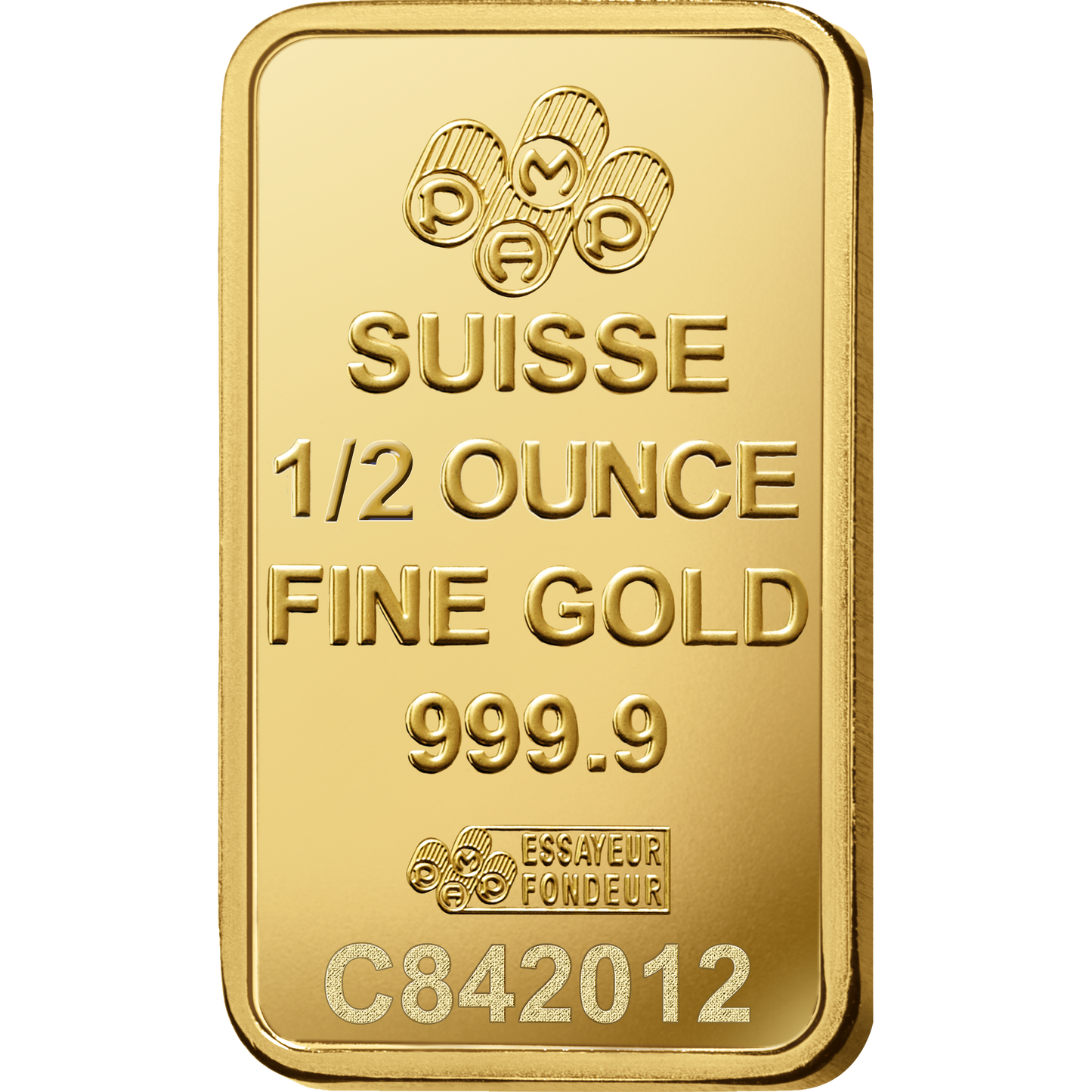 PAMP 0.5 Ounce Gold 9999 Fortuna Minted Bar