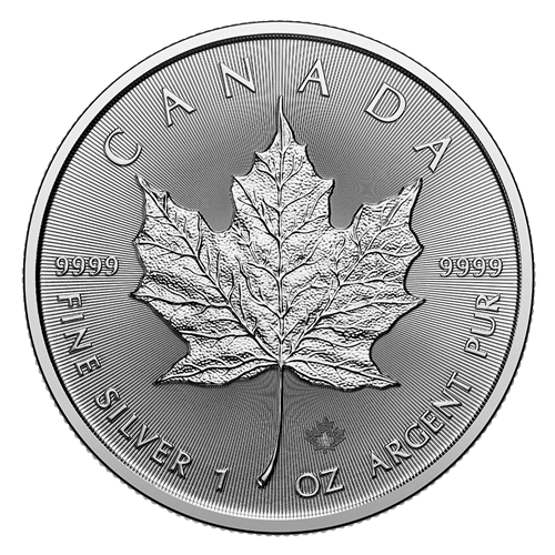 The Royal Canadian Mint 1 Ounce Silver 999 Maple Leaf Bullion Coin