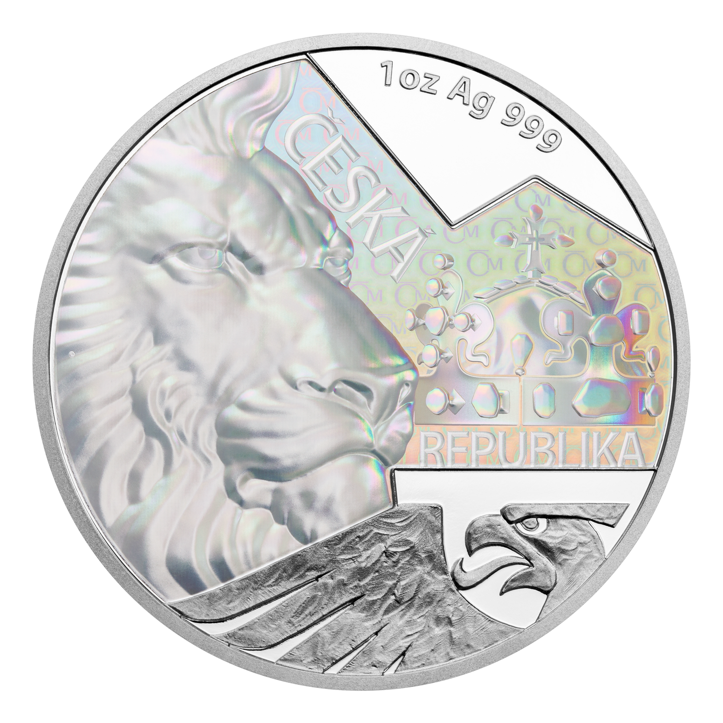 Czech Mint 1 Ounce Silver 999 Czech Lion 2023 Hologram Proof Coin