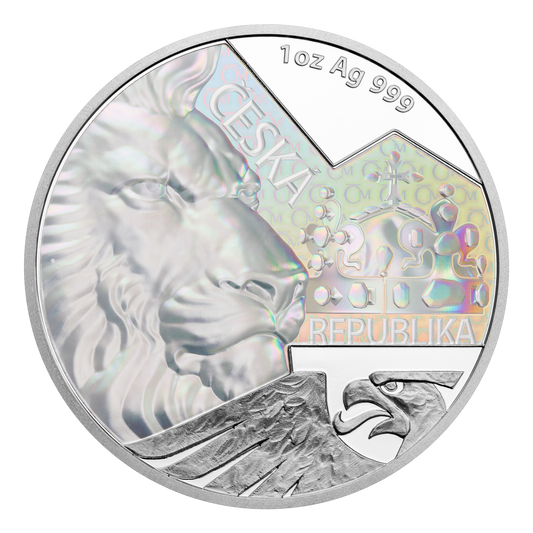 Czech Mint 1 Ounce Silver 999 Czech Lion 2023 Hologram Proof Coin