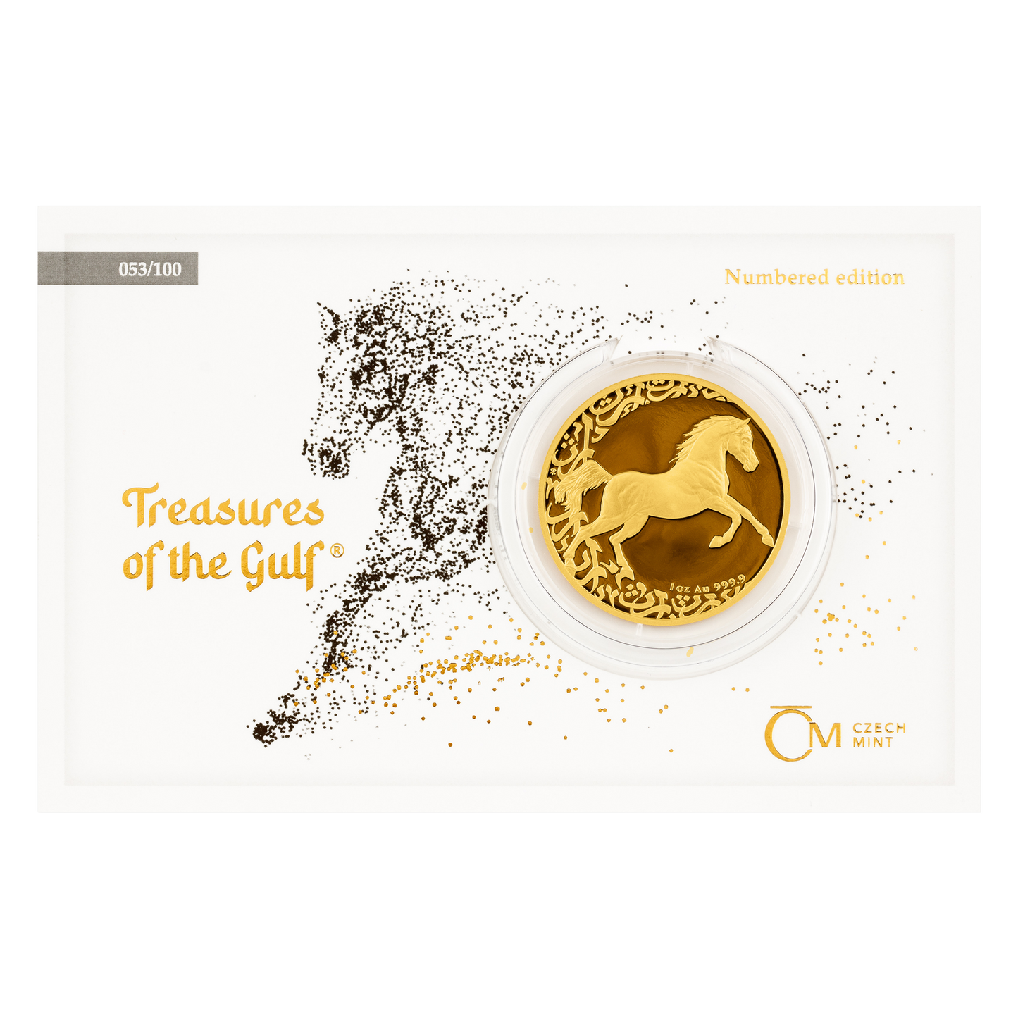 Czech Mint 1 Ounce Gold 9999 Treasures of the Gulf - The Horse 2024 Numbered Proof Coin