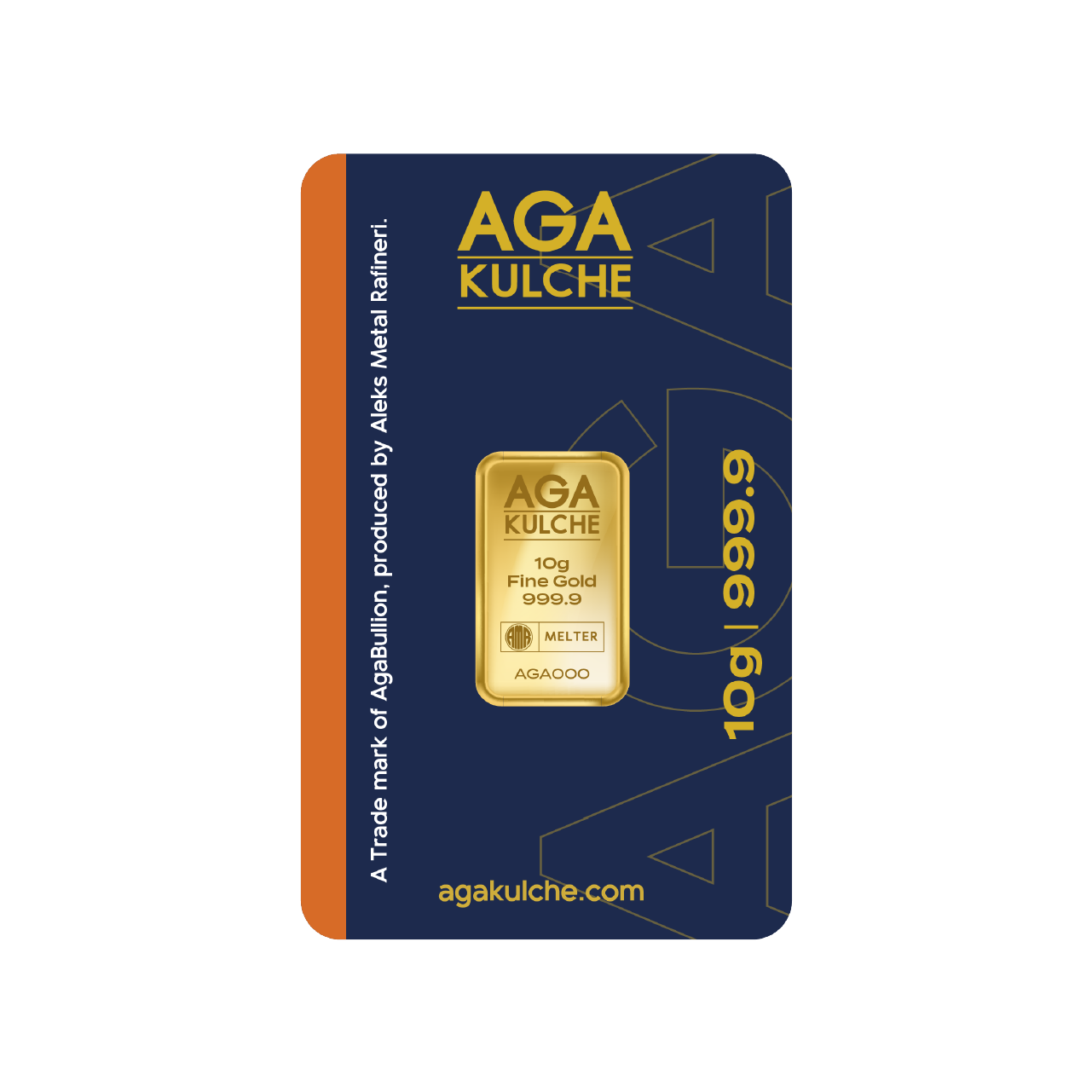AgaKulche 10 Gram Gold 9999 Minted Bar