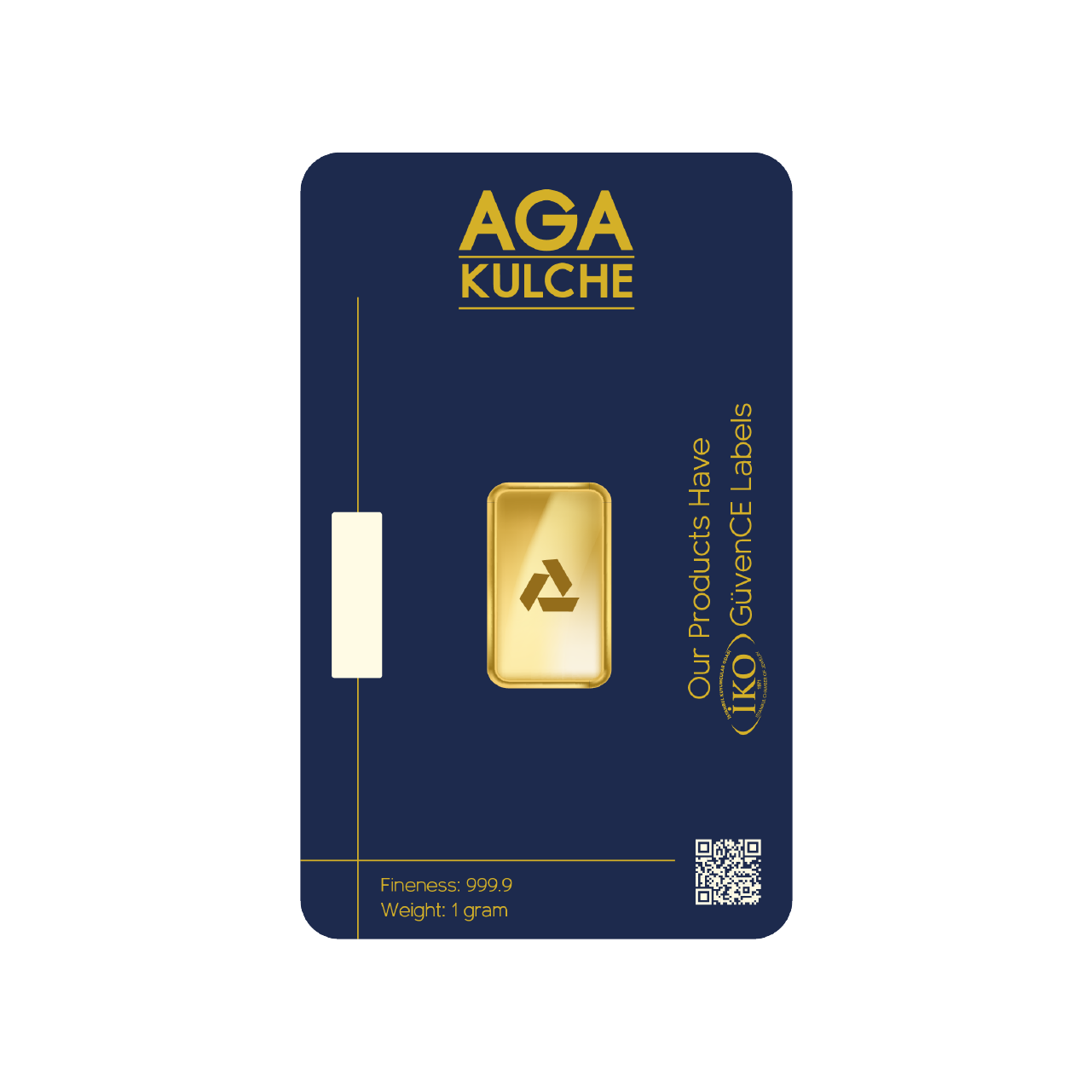 AgaKulche 1 Gram Gold 9999 Minted Bar
