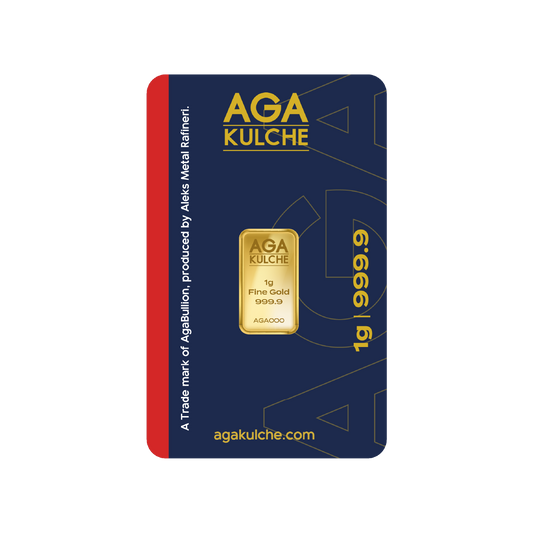 AgaKulche 1 Gram Gold 9999 Minted Bar