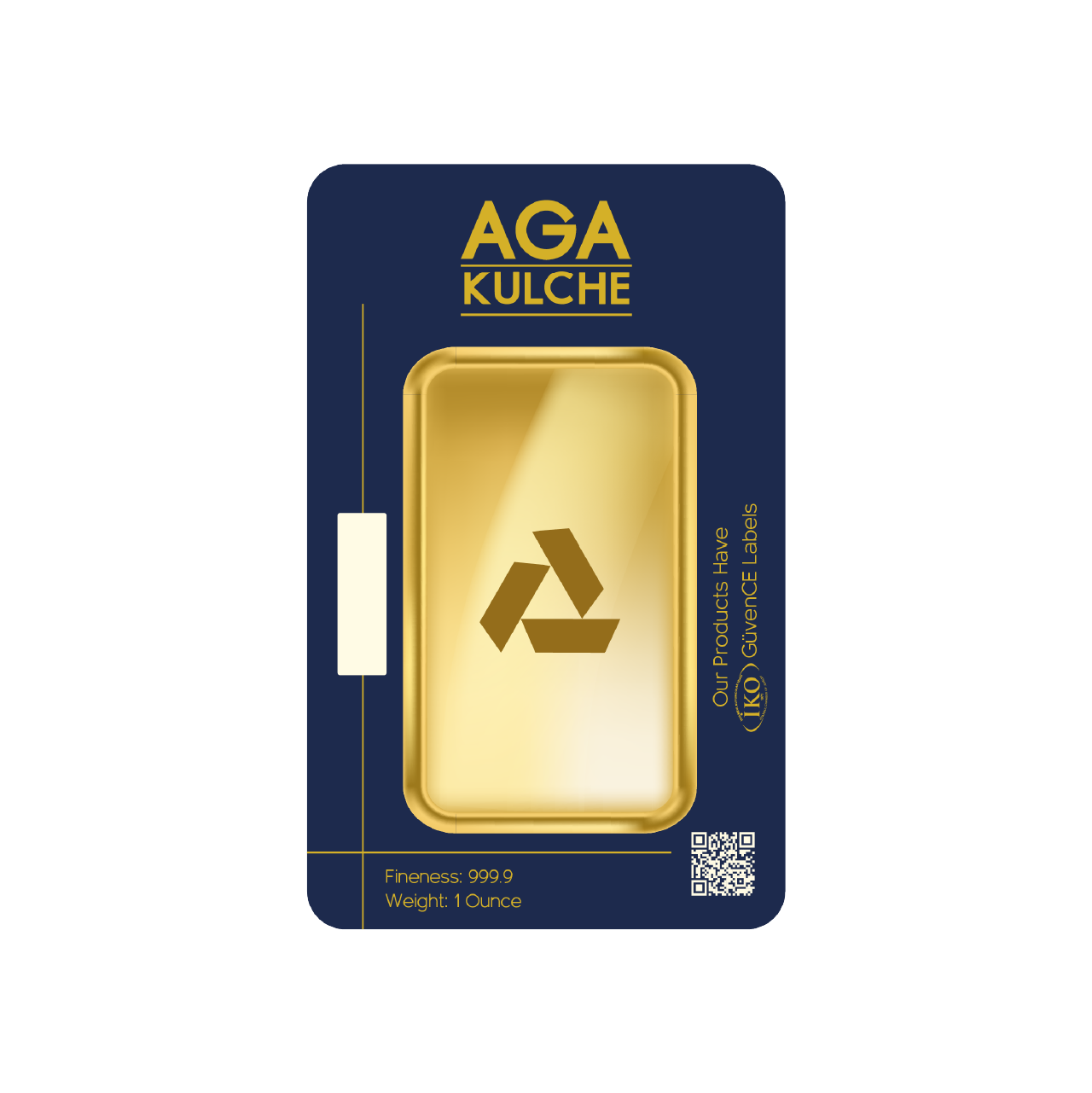 AgaKulche 1 Ounce Gold 9999 Minted Bar