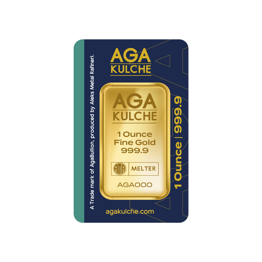 AgaKulche 1 Ounce Gold 9999 Minted Bar