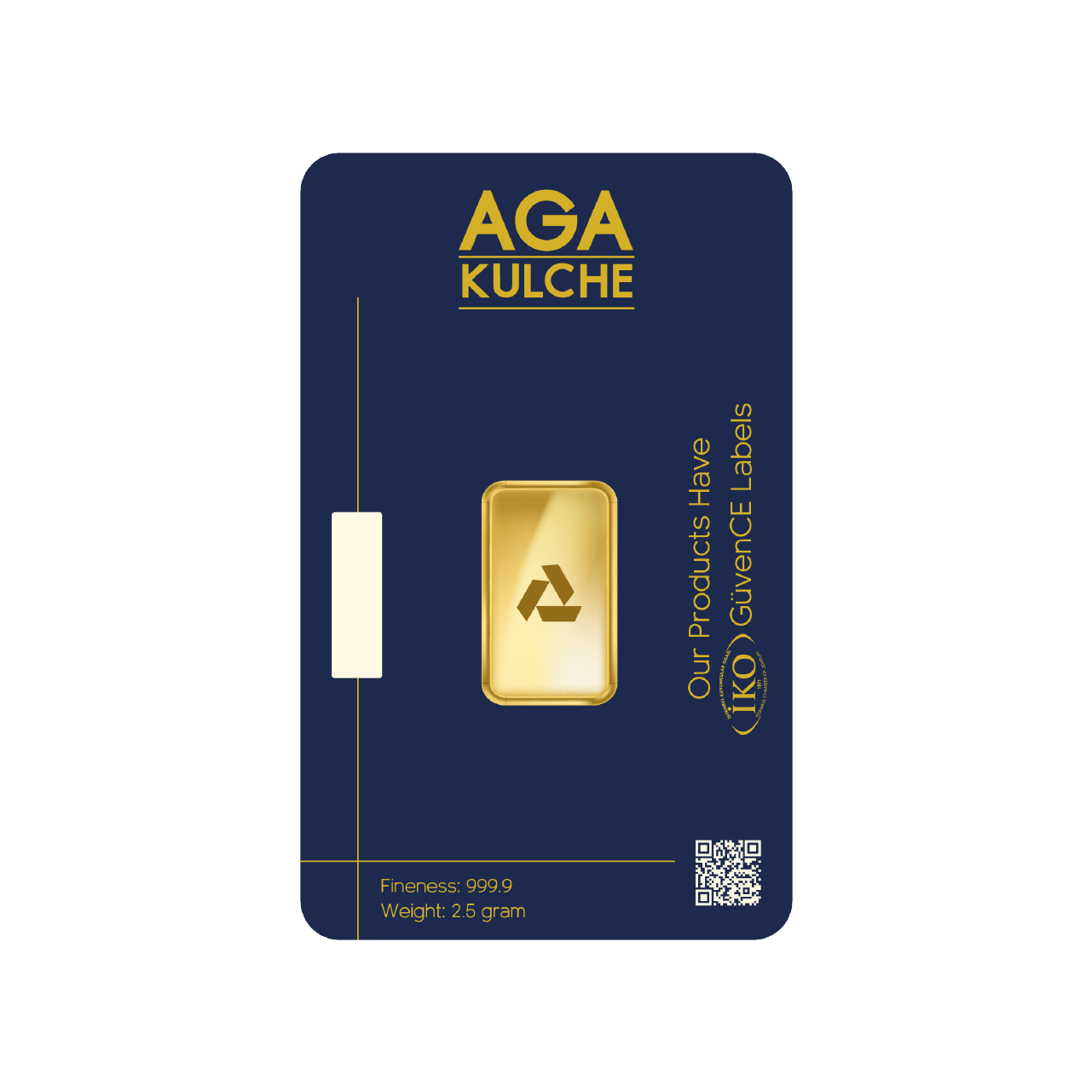 AgaKulche 2.5 Gram Gold 9999 Minted Bar