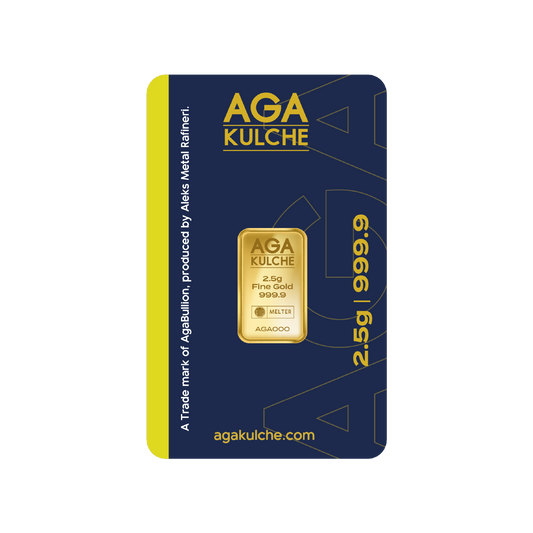 AgaKulche 2.5 Gram Gold 9999 Minted Bar