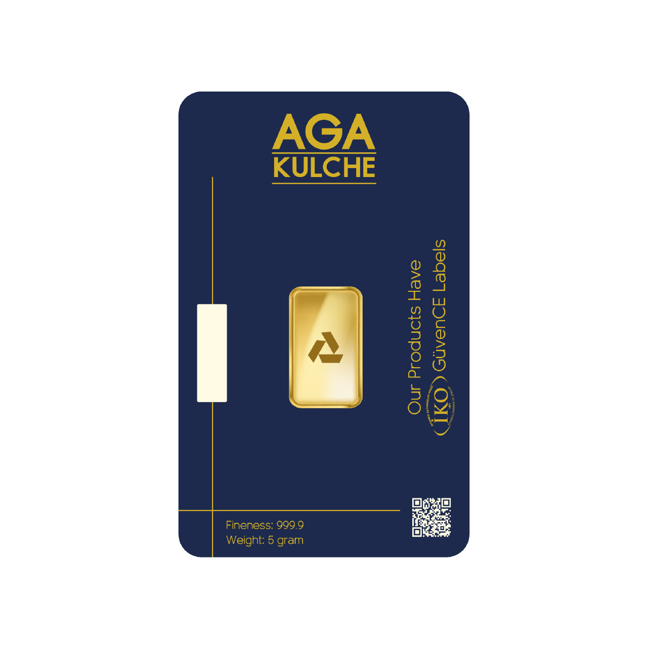 AgaKulche 5 Gram Gold 9999 Minted Bar