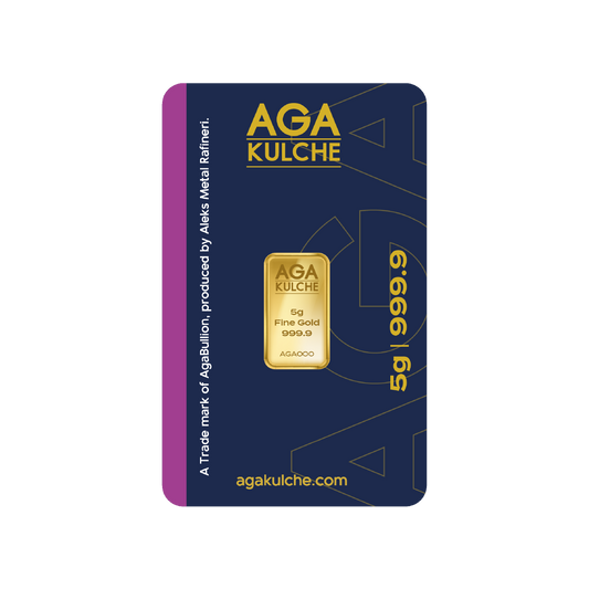 AgaKulche 5 Gram Gold 9999 Minted Bar