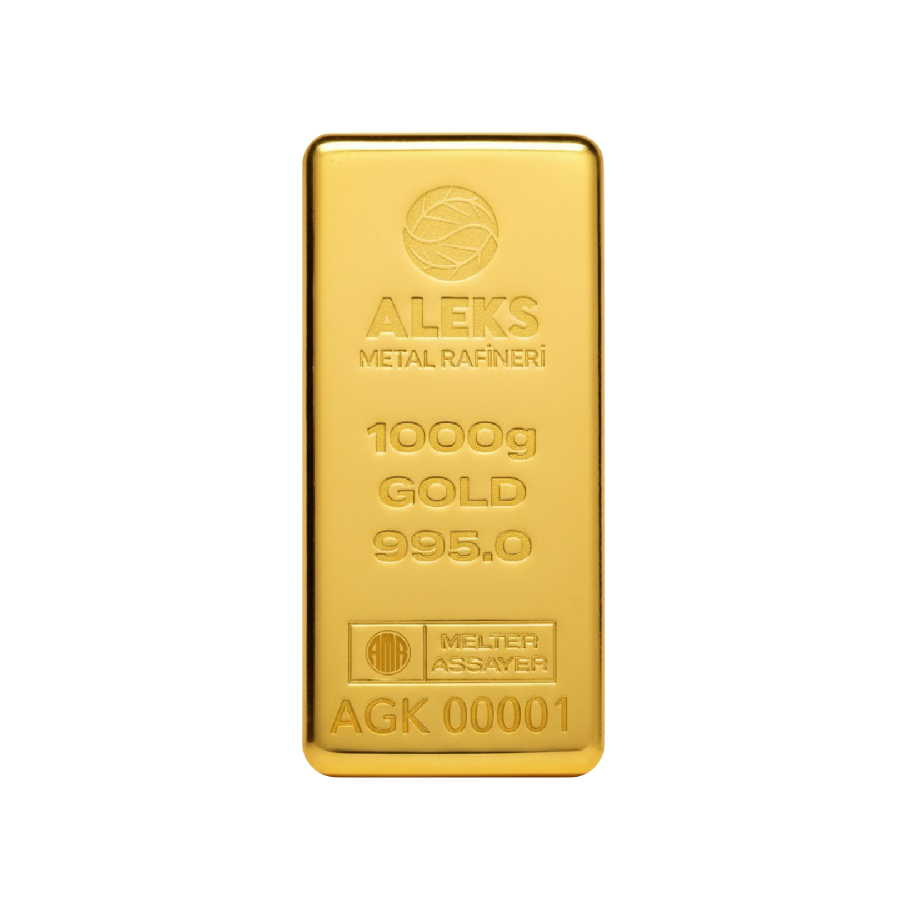 Aleks Metal Refinery 1 Kilogram Gold 995 Cast Bar