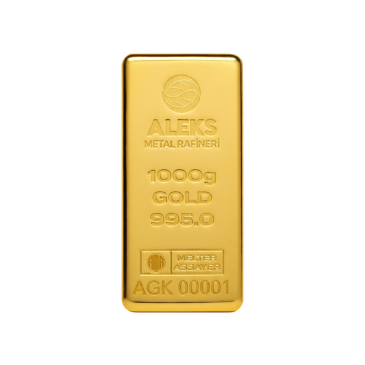 Aleks Metal Refinery 1 Kilogram Gold 995 Cast Bar