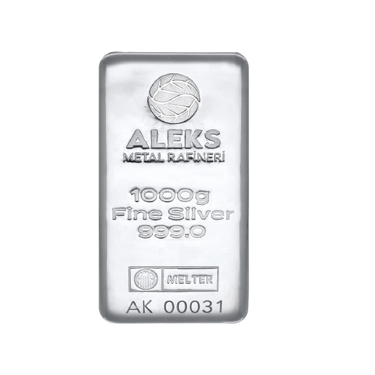 Aleks Metal Refinery 1 Kilogram Silver 999 Cast Bar