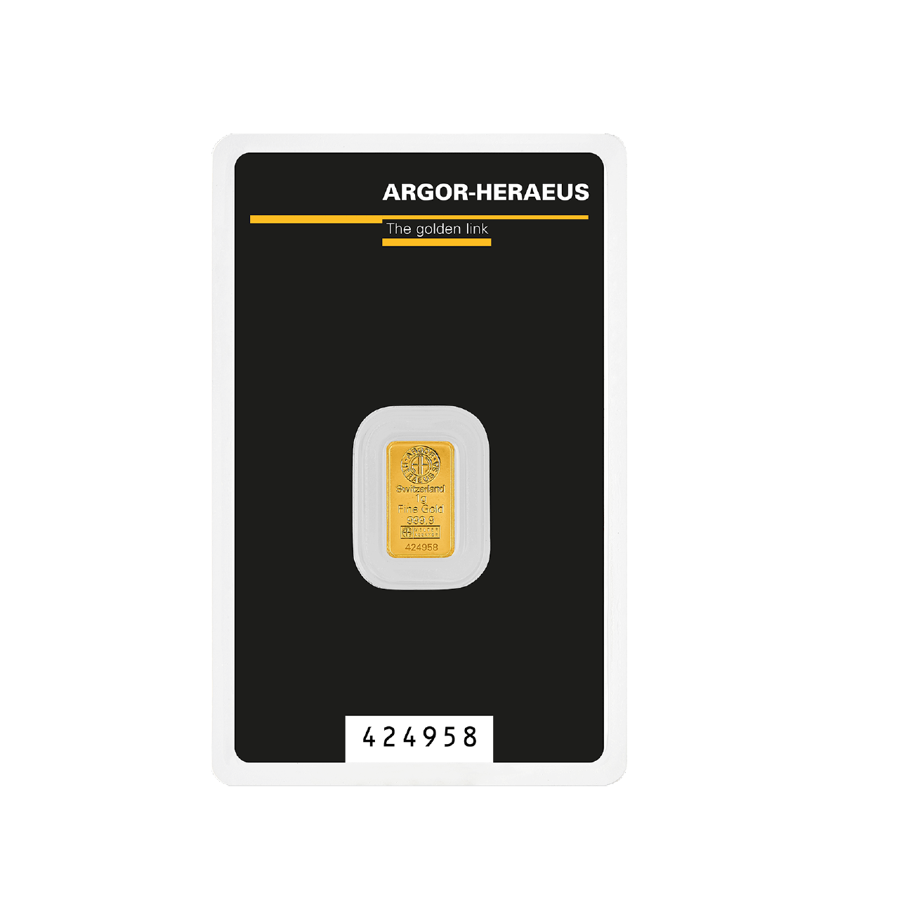 Argor-Heraeus 1 Gram Gold 9999 Minted Bar