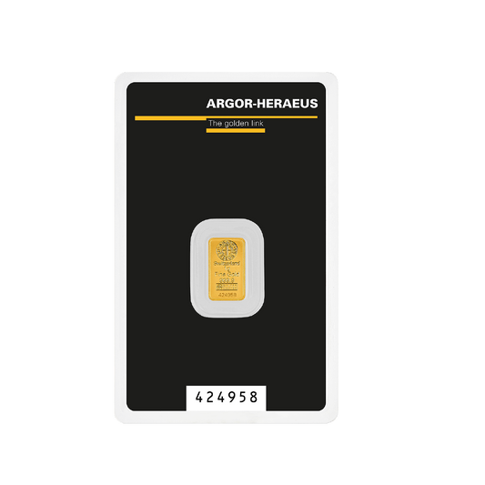 Argor-Heraeus 1 Gram Gold 9999 Minted Bar