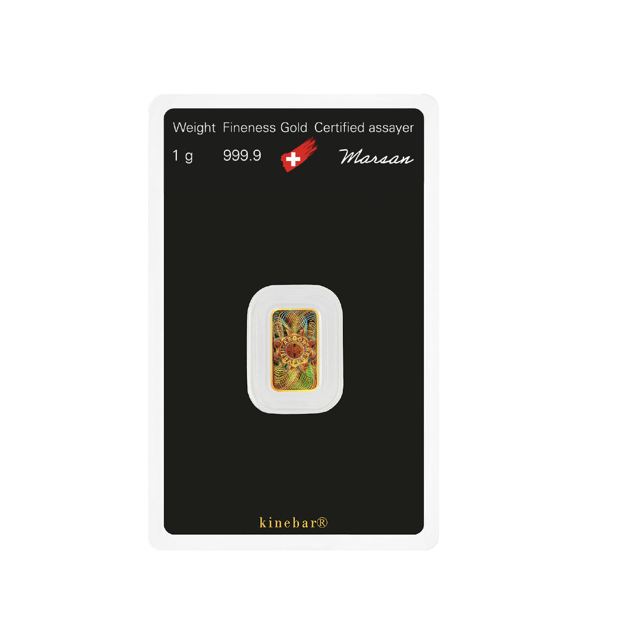 Argor-Heraeus 1 Gram Gold 9999 Minted Kine Bar