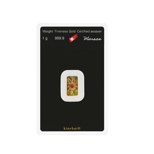 Argor-Heraeus 1 Gram Gold 9999 Minted Kine Bar