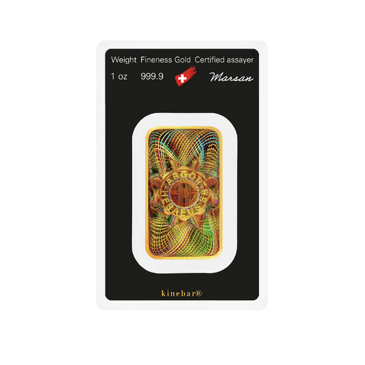 Argor-Heraeus 1 Ounce Gold 9999 Minted Kine Bar