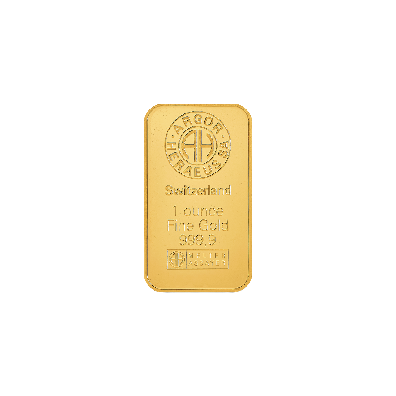 Argor-Heraeus 1 Ounce Gold 9999 Minted Kine Bar