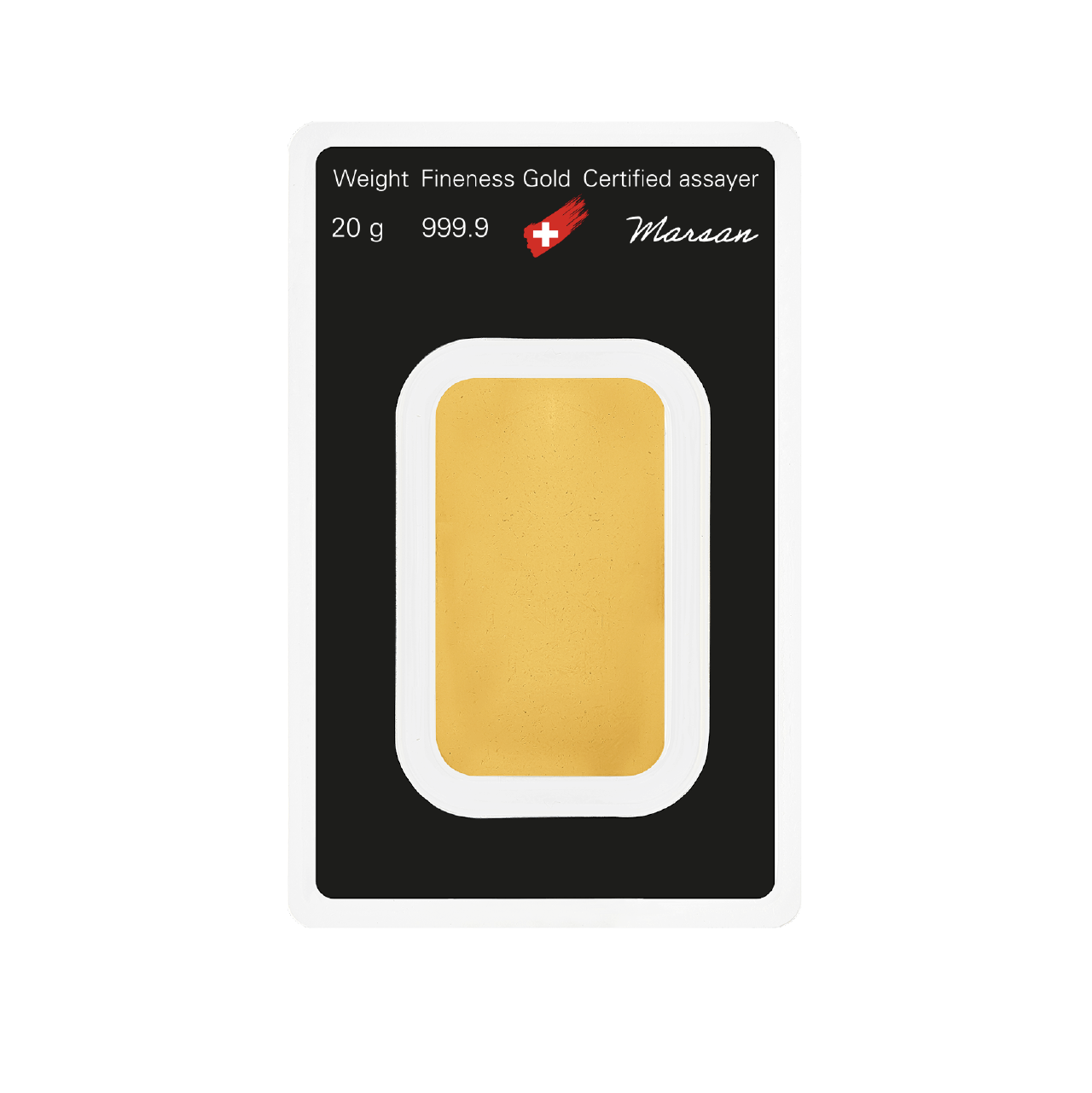 Argor-Heraeus 20 Gram Gold 9999 Minted Bar