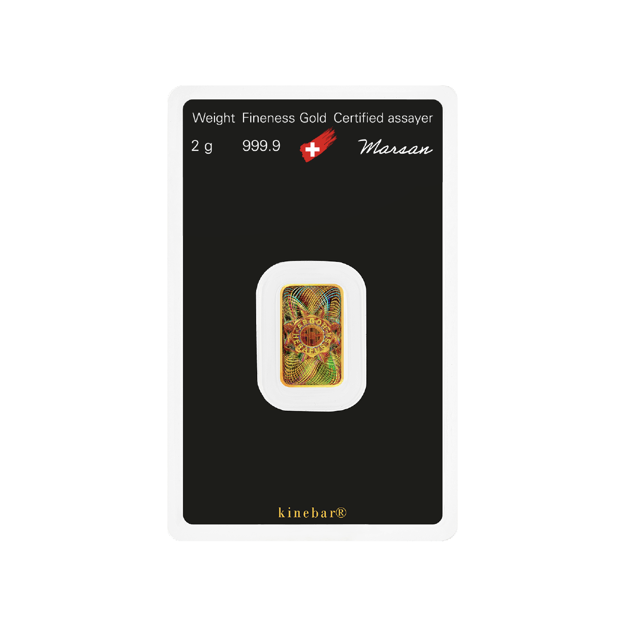 Argor-Heraeus 2 Gram Gold 9999 Minted Kine Bar