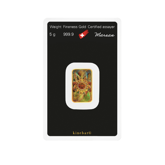 Argor-Heraeus 5 Gram Gold 9999 Minted Kine Bar