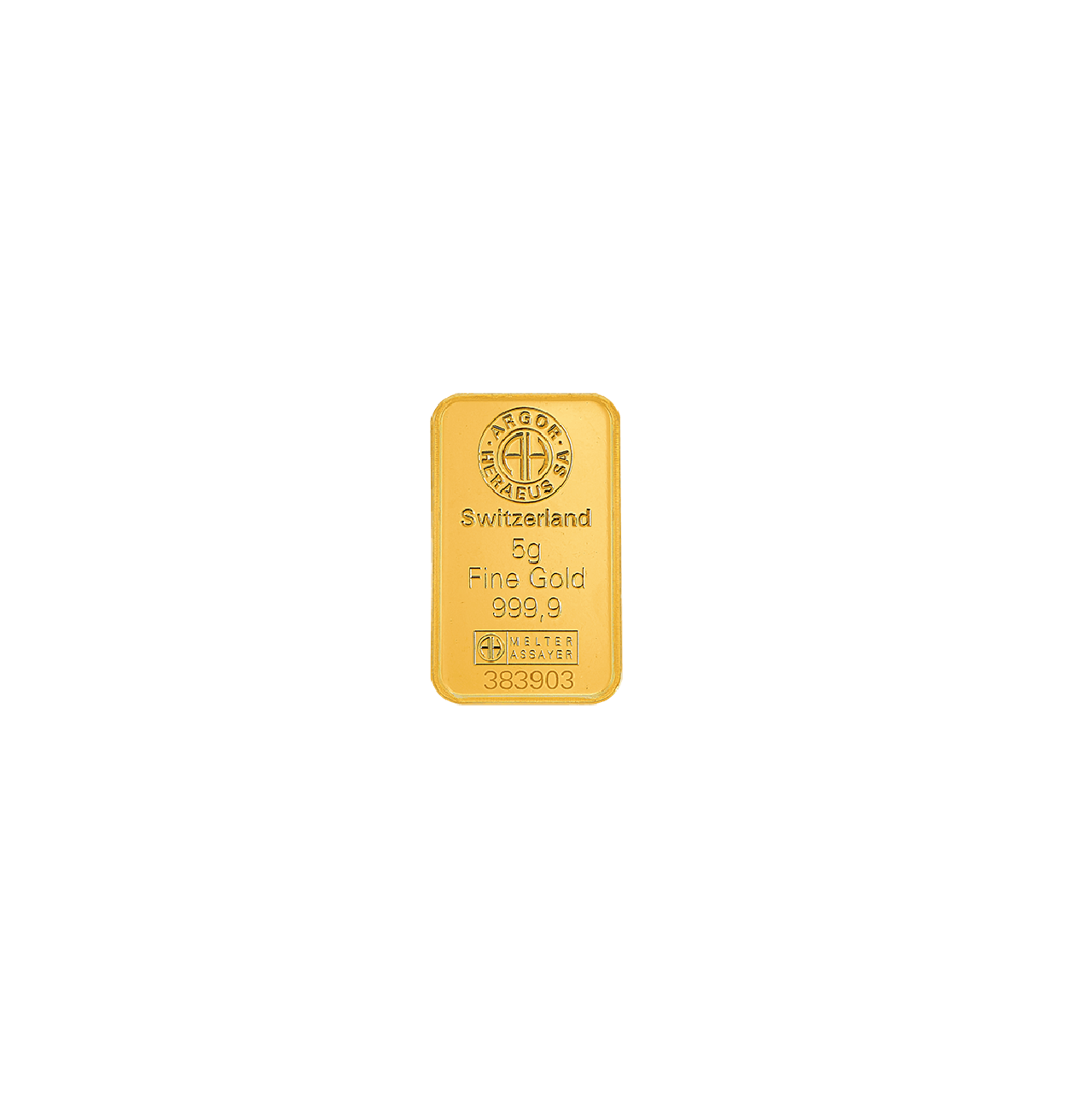 Argor-Heraeus 5 Gram Gold 9999 Minted Bar