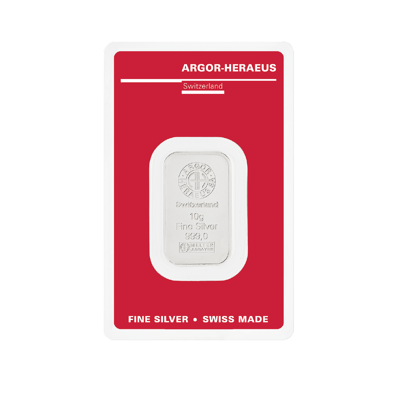 Argor-Heraeus 10 Gram Silver 999 Minted Bar