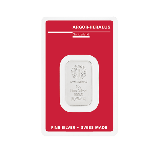 Argor-Heraeus 10 Gram Silver 999 Minted Bar