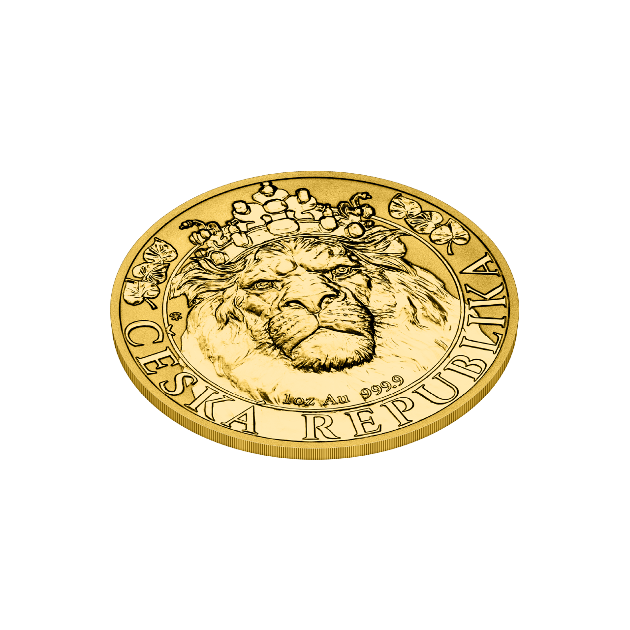 Czech Mint 1 Ounce Gold 9999 Czech Lion 2022 Reverse Proof Coin