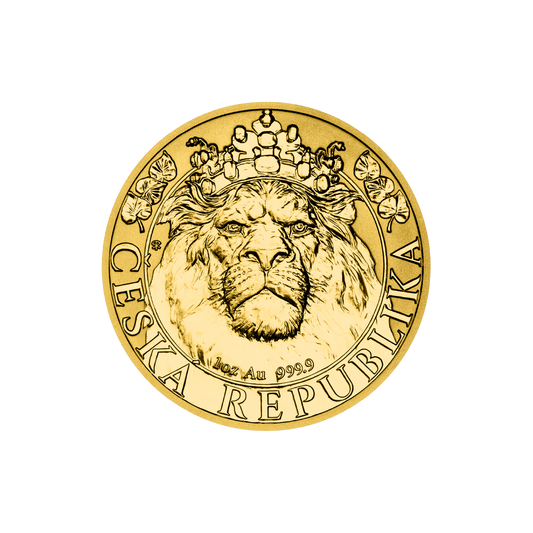 Czech Mint 1 Ounce Gold 9999 Czech Lion 2022 Reverse Proof Coin