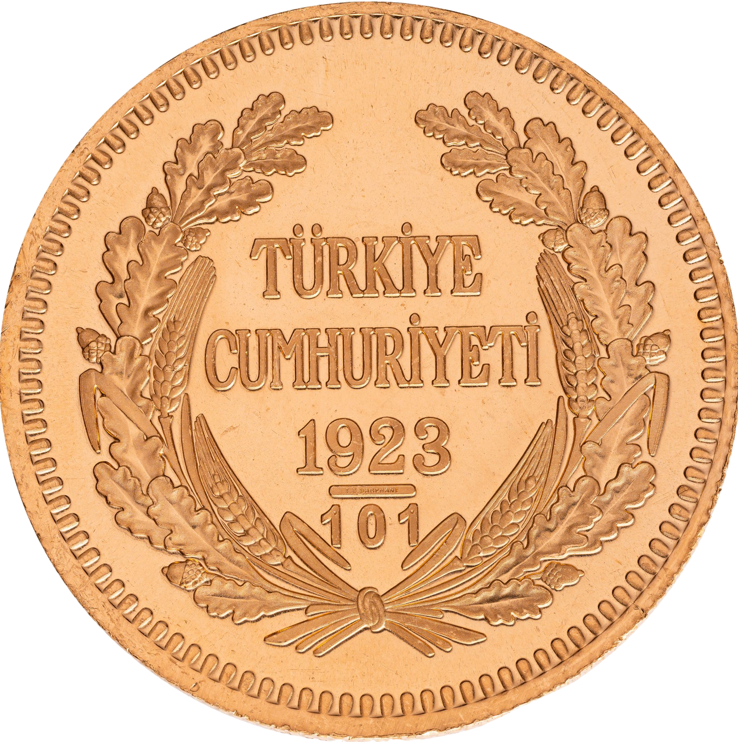 The Turkish State Mint 22 Karat Full Ata Gold Coin (7.216g)