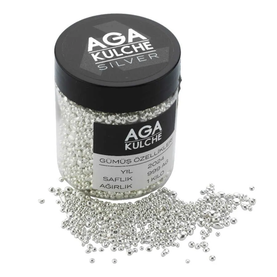 AgaKulche 1000 Gram Silver 999 Granules