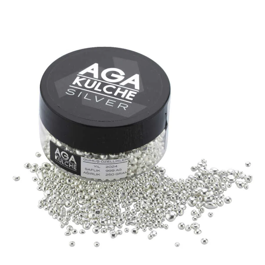 AgaKulche 250 Gram Silver 999 Granules