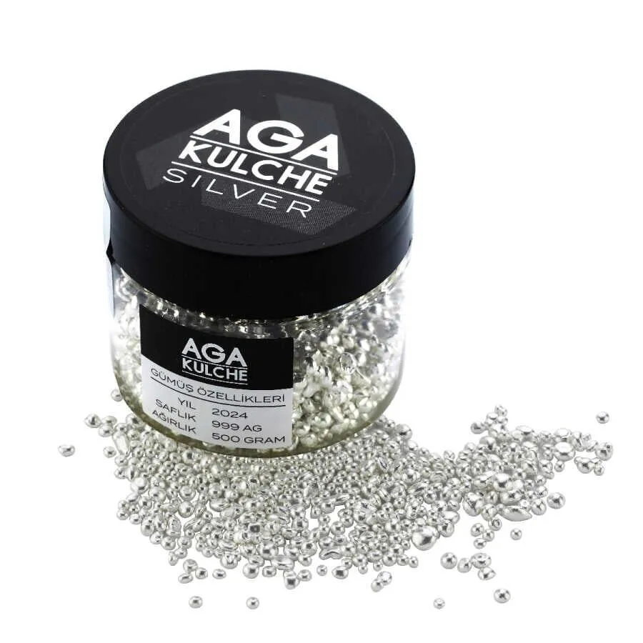 AgaKulche 500 Gram Silver 999 Granules