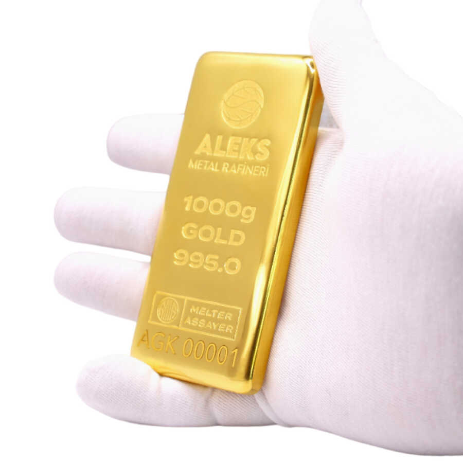 Aleks Metal Refinery 1 Kilogram Gold 995 Cast Bar