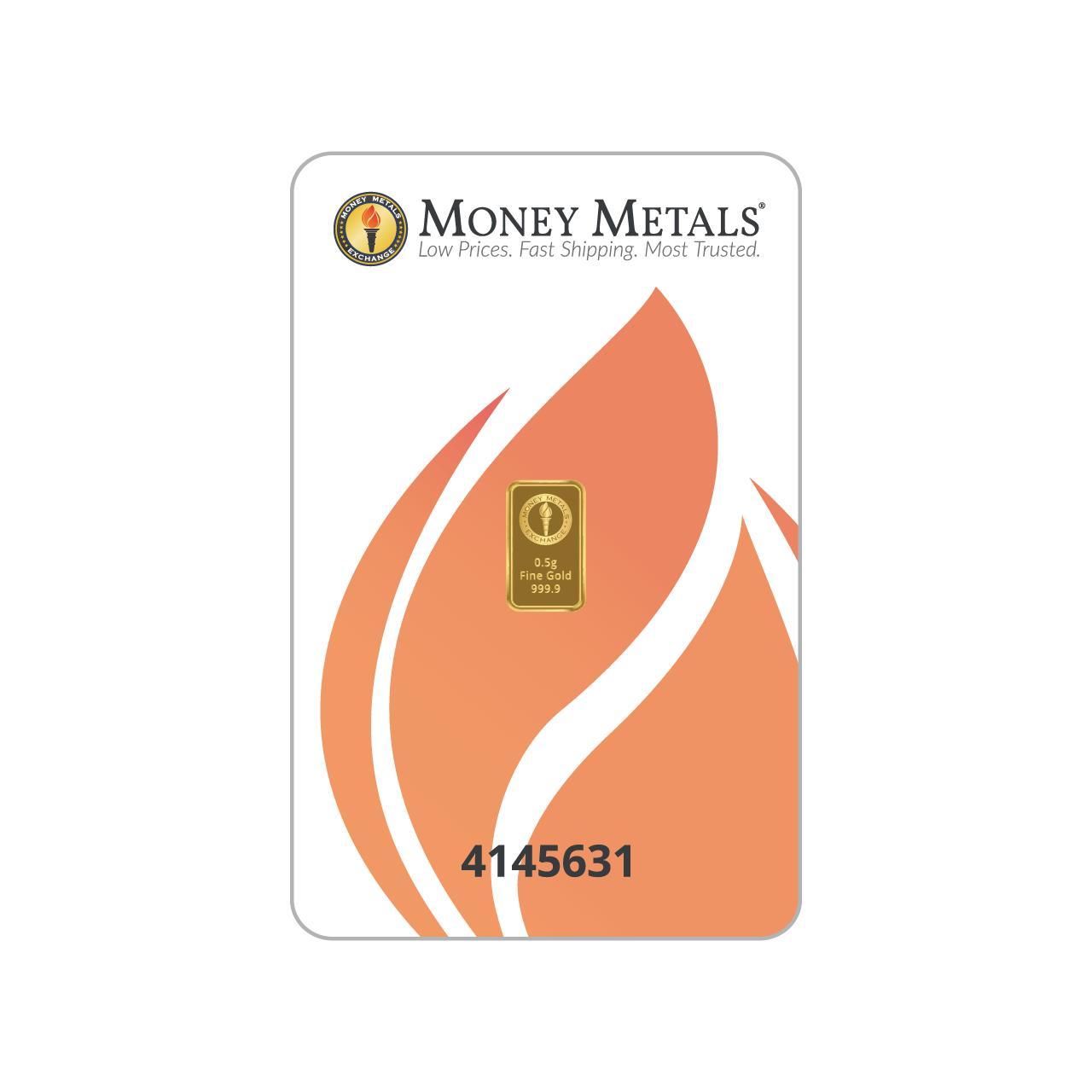 Money Metals 0.5 Gram Gold 9999 Minted Bar