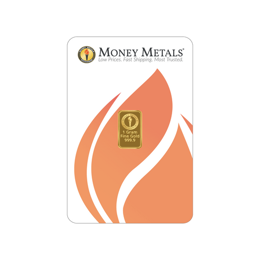 Money Metals 1 Gram Gold 9999 Minted Bar