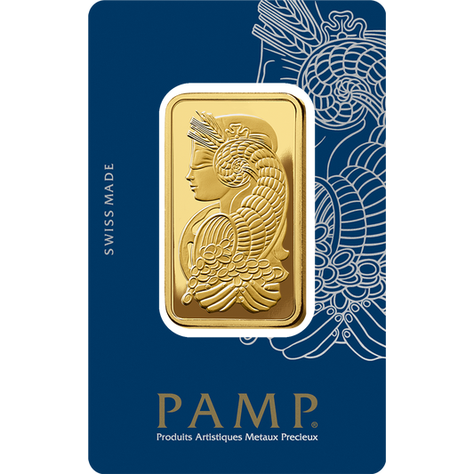 PAMP 3 Tola Gold 9999 Fortuna Minted Bar
