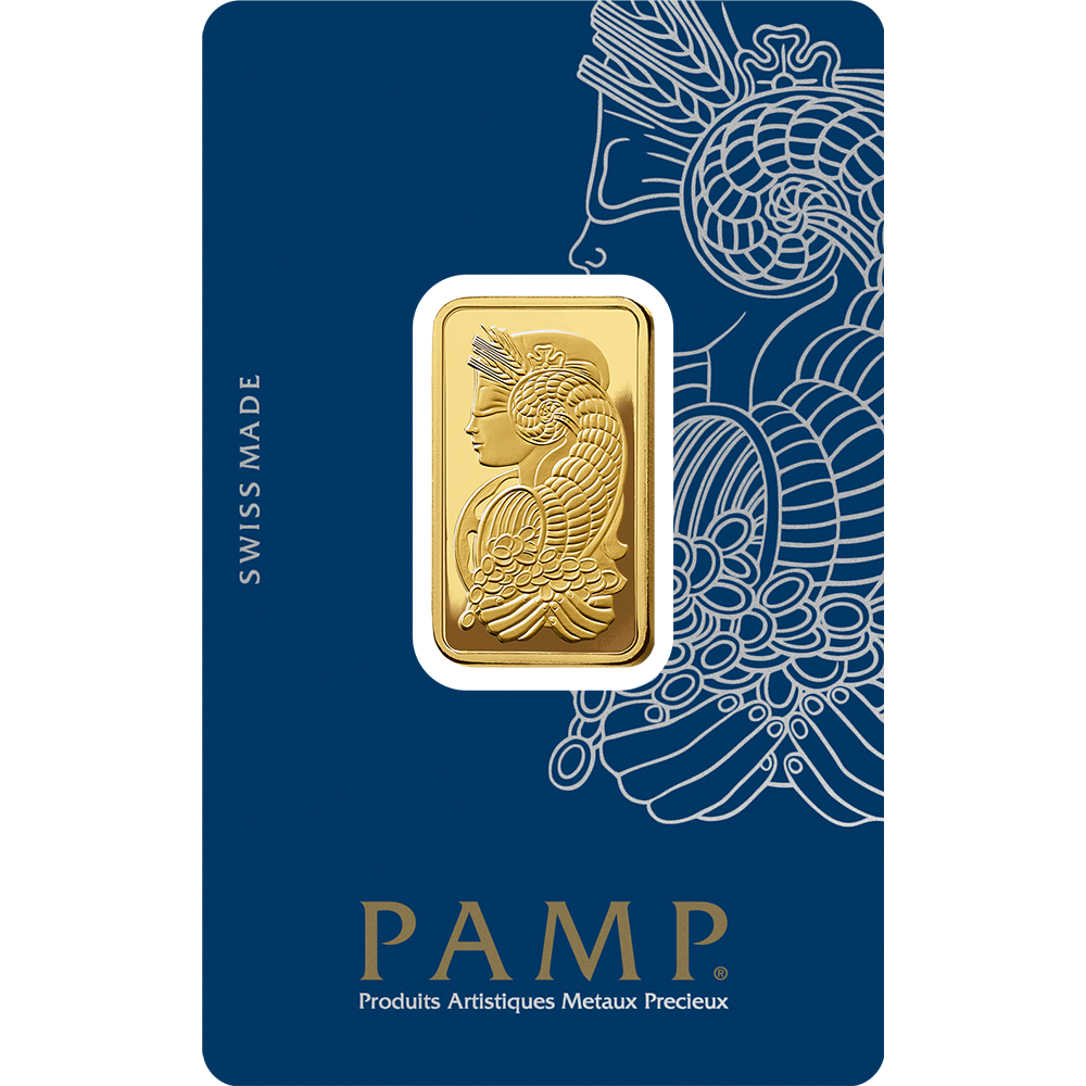 PAMP 0.5 Ounce Gold 9999 Fortuna Minted Bar